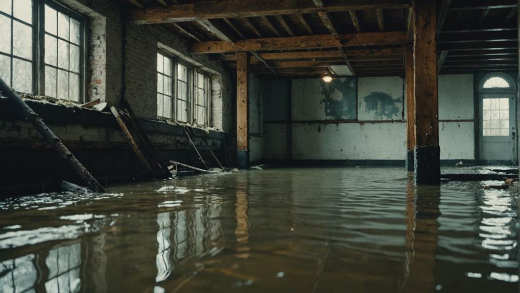 Industrial dehumidifiers and air movers for professional structural drying in a Covington GA building